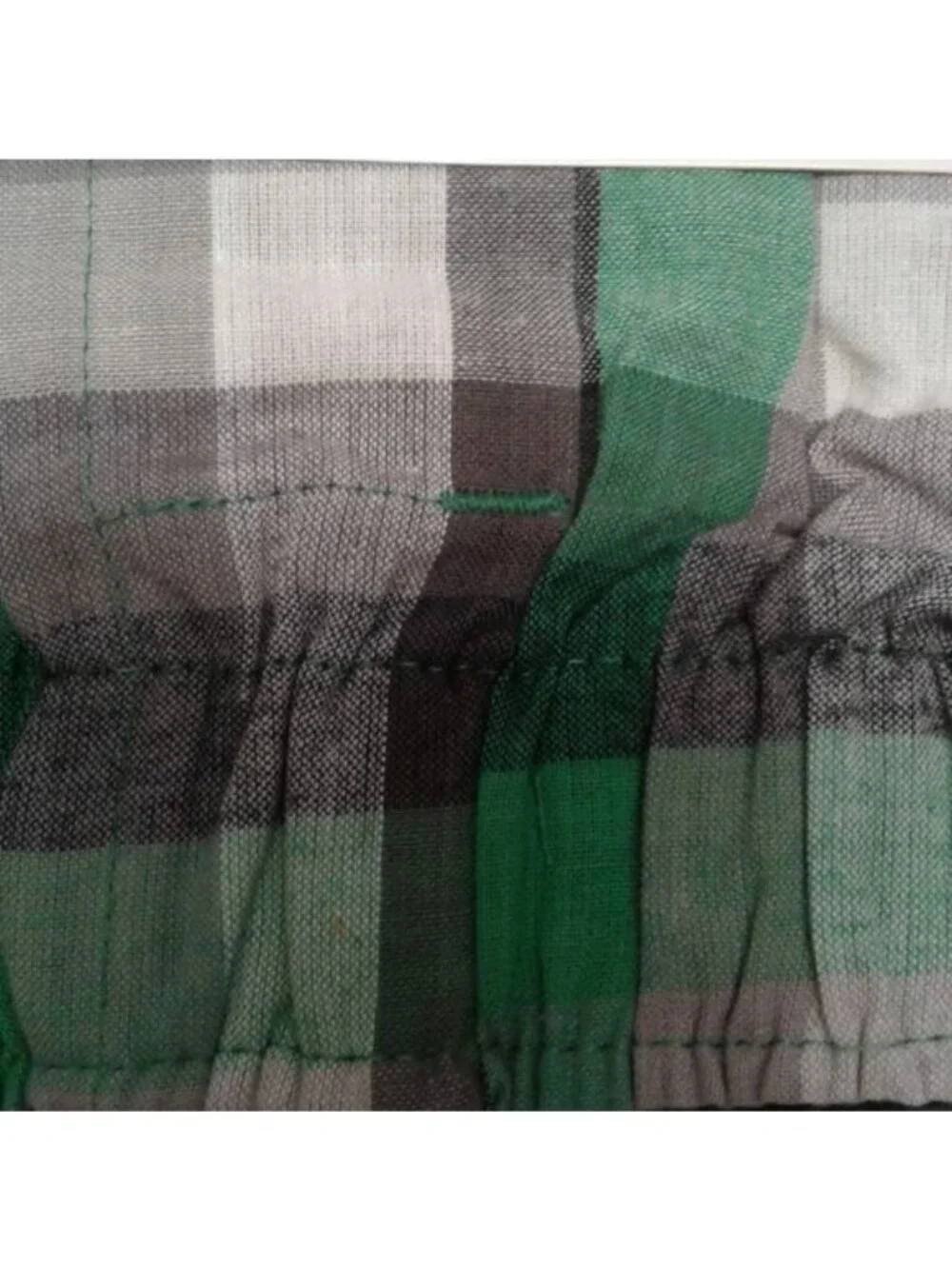Pico S 28 30 Men's woven boxer shorts plaid Green 100% Cotton Black Gray NEW